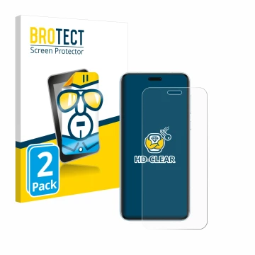 Front side of a product packaging with the brand logo BROTECT. Next to it is the device Honor Magic 7 RSR shown with the corre