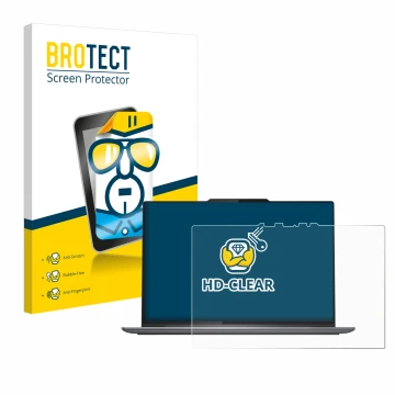 Front side of a product packaging with the brand logo BROTECT. Next to it is the device Lenovo ThinkPad X9 14 Aura Edition 14