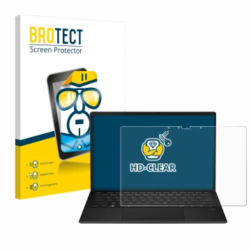 Front side of a product packaging with the brand logo BROTECT. Next to it is the device ASUS ROG Flow Z13 2025 shown with the 