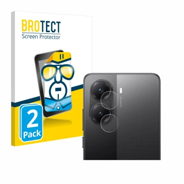 Front side of a product packaging with the brand logo BROTECT. Next to it is the device Xiaomi Poco X7 Pro (ONLY Camera Lens) 