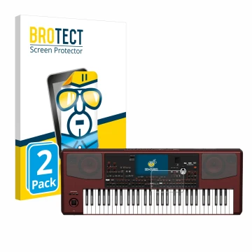 Front side of a product packaging with the brand logo BROTECT. Next to it is the device KORG Pa700 shown with the correspondin