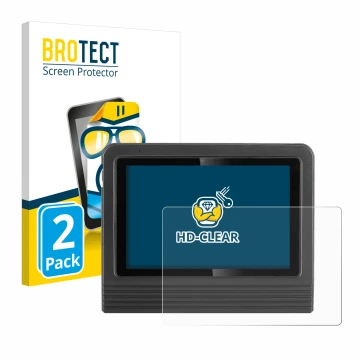 Front side of a product packaging with the brand logo BROTECT. Next to it is the device Launch X-431 V+ 5.0 Pro3S shown with t