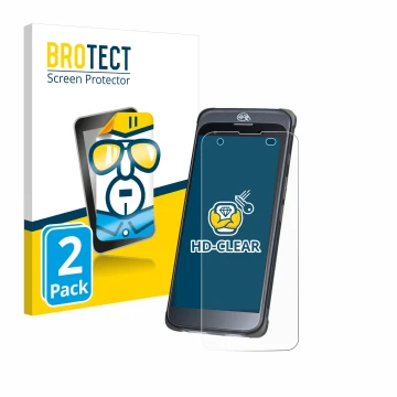 Front side of a product packaging with the brand logo BROTECT. Next to it is the device Orderman 10 shown with the correspondi