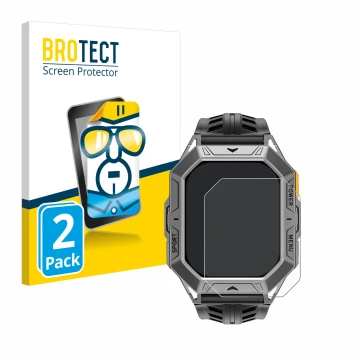 Front side of a product packaging with the brand logo BROTECT. Next to it is the device Stahlgear Thor 2.0 shown with the corr