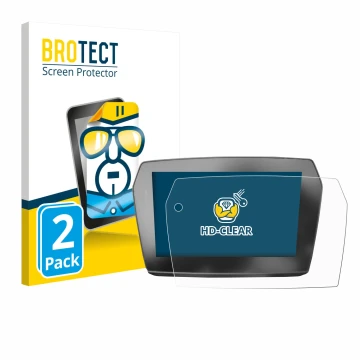 Front side of a product packaging with the brand logo BROTECT. Next to it is the device Voge 525DSX 2025 shown with the corres