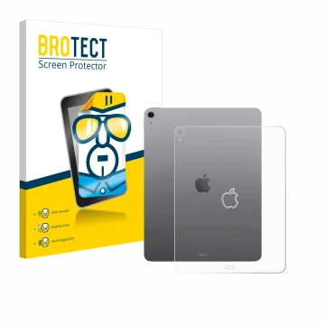 Front side of a product packaging with the brand logo BROTECT. Next to it is the device Apple iPad Air 13