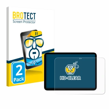 Front side of a product packaging with the brand logo BROTECT. Next to it is the device Apple iPad A16 11