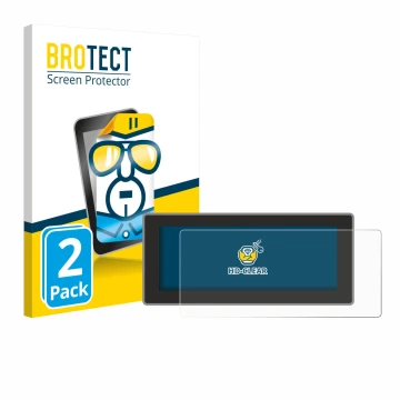 Front side of a product packaging with the brand logo BROTECT. Next to it is the device Hyundai Inster Xclass (2025) shown wit