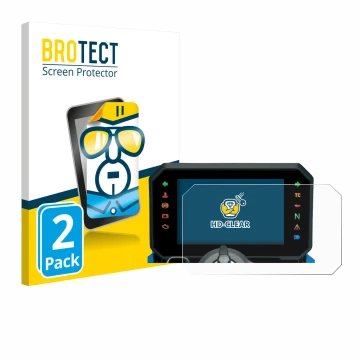 Front side of a product packaging with the brand logo BROTECT. Next to it is the device Suzuki GSX-8S 2025 shown with the corr