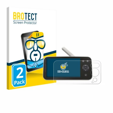 Front side of a product packaging with the brand logo BROTECT. Next to it is the device Philips Avent SCD973/26 shown with the