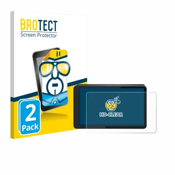 Front side of a product packaging with the brand logo BROTECT. Next to it is the device CARabc DB601 shown with the correspond