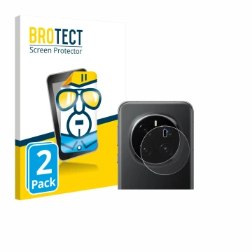 Front side of a product packaging with the brand logo BROTECT. Next to it is the device Honor Magic 7 Pro (ONLY Camera Lens) s