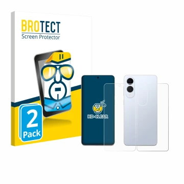 Front side of a product packaging with the brand logo BROTECT. Next to it is the device Samsung Galaxy S25 Edge (Front+Back) s