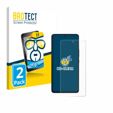 Front side of a product packaging with the brand logo BROTECT. Next to it is the device ASUS ROG Phone 9 Pro Edition shown wit