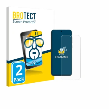 Front side of a product packaging with the brand logo BROTECT. Next to it is the device Huawei Pura 80 Ultra shown with the co