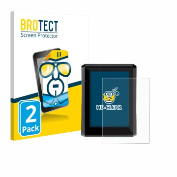 Front side of a product packaging with the brand logo BROTECT. Next to it is the device Shimano SC-EN610 shown with the corres