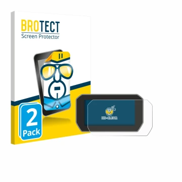 Front side of a product packaging with the brand logo BROTECT. Next to it is the device Ducati V4S 2021 Speedometer display sh