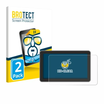 Front side of a product packaging with the brand logo BROTECT. Next to it is the device Bambu Lab H2D shown with the correspon