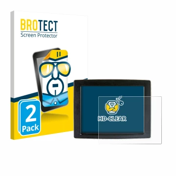 Front side of a product packaging with the brand logo BROTECT. Next to it is the device John Deere GreenStar shown with the co