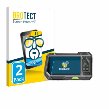 Front side of a product packaging with the brand logo BROTECT. Next to it is the device Teslong NTS500 shown with the correspo