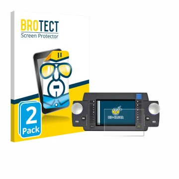 Front side of a product packaging with the brand logo BROTECT. Next to it is the device ESU Ecos 50220 shown with the correspo