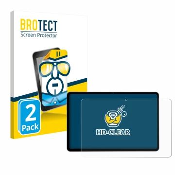 Front side of a product packaging with the brand logo BROTECT. Next to it is the device Acepad HIGH Tablet 12