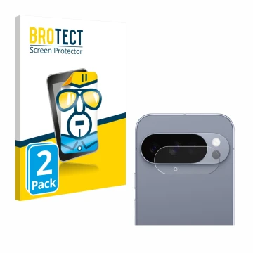 Front side of a product packaging with the brand logo BROTECT. Next to it is the device Google Pixel 10 Pro (ONLY Camera Lens)