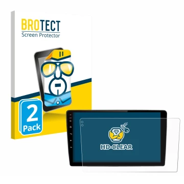 Front side of a product packaging with the brand logo BROTECT. Next to it is the device Junsun V2 Plus 9