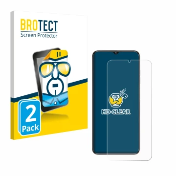 Front side of a product packaging with the brand logo BROTECT. Next to it is the device Oukitel C1 shown with the correspondin