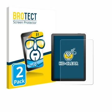 Front side of a product packaging with the brand logo BROTECT. Next to it is the device Bigme B6 Color shown with the correspo