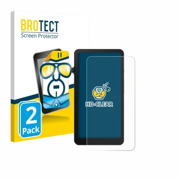 Front side of a product packaging with the brand logo BROTECT. Next to it is the device DuRoBo Krono shown with the correspond