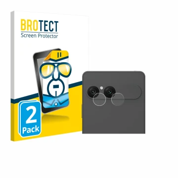 Front side of a product packaging with the brand logo BROTECT. Next to it is the device Sony Xperia 10 VII (ONLY Camera Lens) 