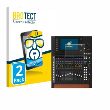 Front side of a product packaging with the brand logo BROTECT. Next to it is the device Behringer Wing Compact shown with the 