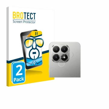 Front side of a product packaging with the brand logo BROTECT. Next to it is the device Xiaomi 15T (ONLY Camera Lens) shown wi