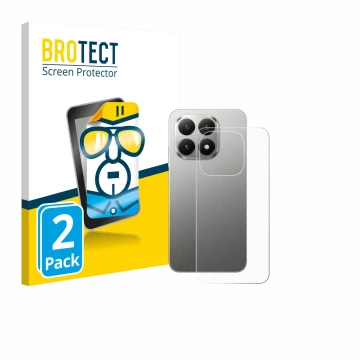 Front side of a product packaging with the brand logo BROTECT. Next to it is the device Xiaomi 15T (Back) shown with the corre