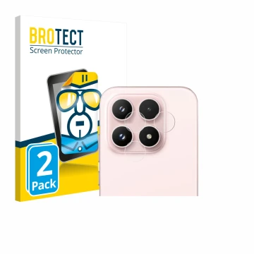 Front side of a product packaging with the brand logo BROTECT. Next to it is the device Xiaomi 17 (ONLY Camera Lens) shown wit