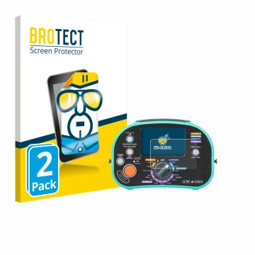 Front side of a product packaging with the brand logo BROTECT. Next to it is the device Kewtech KT63DL shown with the correspo