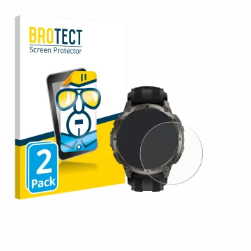 Front side of a product packaging with the brand logo BROTECT. Next to it is the device Kospet Tank T4 shown with the correspo