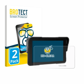 Front side of a product packaging with the brand logo BROTECT. Next to it is the device Sixwin P2 5