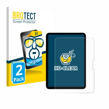 Front side of a product packaging with the brand logo BROTECT. Next to it is the device Apple iPad Pro 11