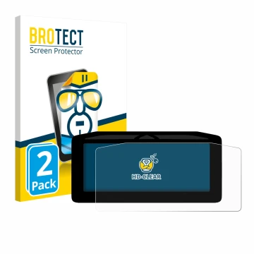 Front side of a product packaging with the brand logo BROTECT. Next to it is the device Ducati XDiavel V4 2025 Speedometer dis