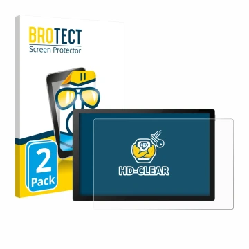 Front side of a product packaging with the brand logo BROTECT. Next to it is the device EcoFlow PowerInsight shown with the co