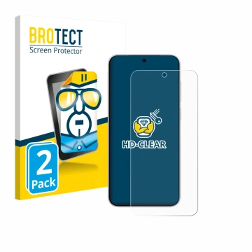 Front side of a product packaging with the brand logo BROTECT. Next to it is the device Vivo X300 shown with the corresponding