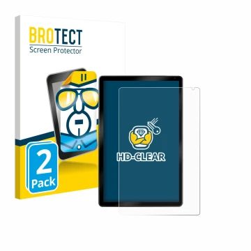 Front side of a product packaging with the brand logo BROTECT. Next to it is the device Yicty C108 10.1