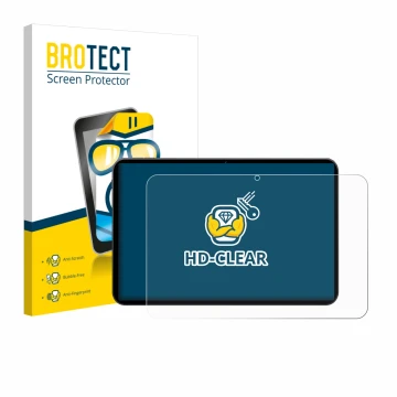 Front side of a product packaging with the brand logo BROTECT. Next to it is the device Tabwee T60 PRO 13.4