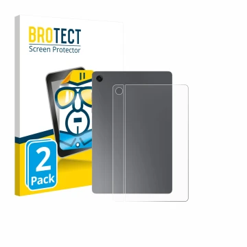 Front side of a product packaging with the brand logo BROTECT. Next to it is the device Samsung Galaxy Tab A11 Plus 5G 11