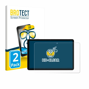 Front side of a product packaging with the brand logo BROTECT. Next to it is the device Pritom M10 TAB 10 PLUS 10.1