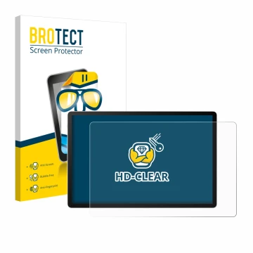 Front side of a product packaging with the brand logo BROTECT. Next to it is the device Wacom MovinkPad Pro 14 shown with the 