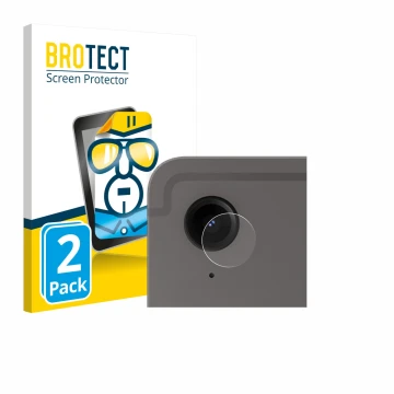 Front side of a product packaging with the brand logo BROTECT. Next to it is the device Samsung Galaxy Tab S9 FE (ONLY Camera 