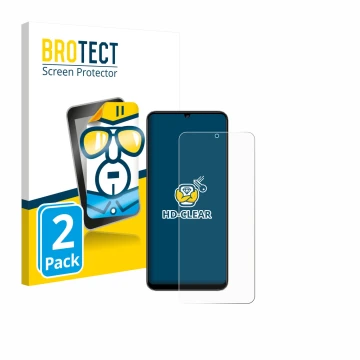 Front side of a product packaging with the brand logo BROTECT. Next to it is the device KXD 13C shown with the corresponding s